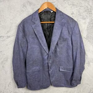 Robert Graham Men's Blazer Sport Coat Blue 46 Tailored Fit Preppy Career